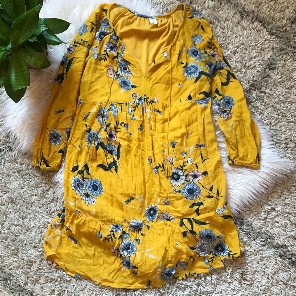 Old Navy yellow boho style dress